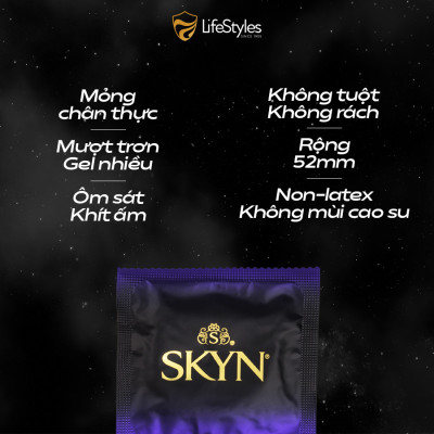 Combo Mỏng Chạm Đỉnh - Bao cao su LifeStyles Zero 12 bao + 1 Bao cao su Lifestyles Skyn Elite Nonlatex 10 bao