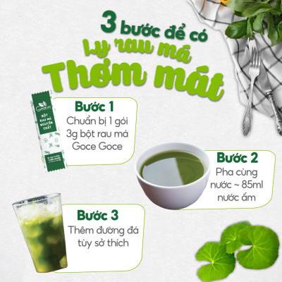 Bột rau má nguyên chất Goce - 72g (24 gói x 3g)