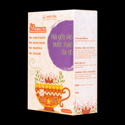 Trà Yến Sào Dược Thảo Tía Tô Hộp 15 gói - chính hãng Nhà Yến Nha Trang