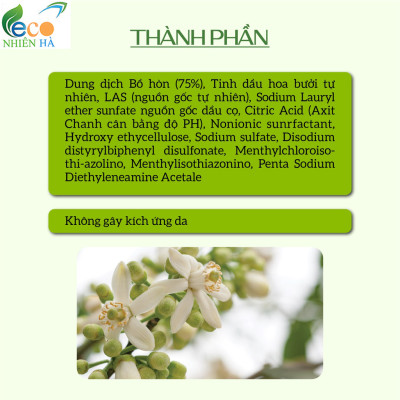 Nước giặt xả ECOCARE 2L, 4L tinh dầu bưởi, hoa nhài, nước giặt hữu cơ an toàn cho bé sơ sinh