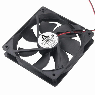 【 Ready stock 】Gdstime1 Pcs 120*120*25mm Two Ball Bearing Cooling Cooler DC 12V 0.3A Axial Ventilation Fan 120mm x 25mm 12cm 2Pin 12025B