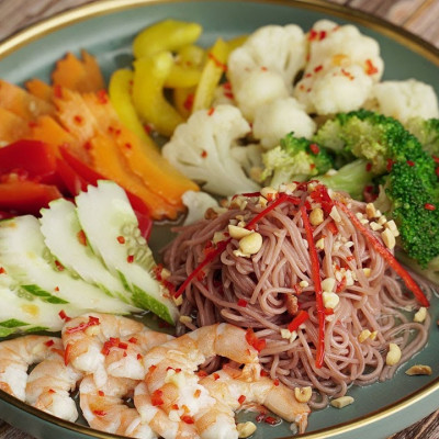 Bún gạo lứt Cao Tuyền 500g, đặc sản Cao Bằng, thơm ngon, bổ dưỡng, tốt cho sức khỏe, làm từ 100% bột gạo lứt Huyết Rồng