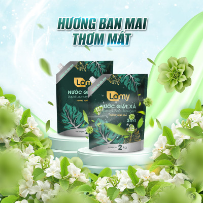 [MUA 1 TẶNG 1] Nước Giặt Xả Lamy EcoWipes Túi 2KG Hương Nước Hoa Thơm Lâu Sạch Nhanh Làm Mềm Vải 3IN1 (2 TÚI)