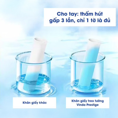 [2 GÓI KHĂN TREO TƯỜNG] Khăn giấy treo tường cao cấp Vinda Prestige 4D 3 lớp 212 tờ