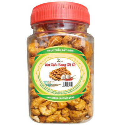 Combo 2 Hũ Hạt Điều Sấy Tỏi Ớt Thơm Ngon Hiệu SK FOOD - Mỗi Hũ 200G