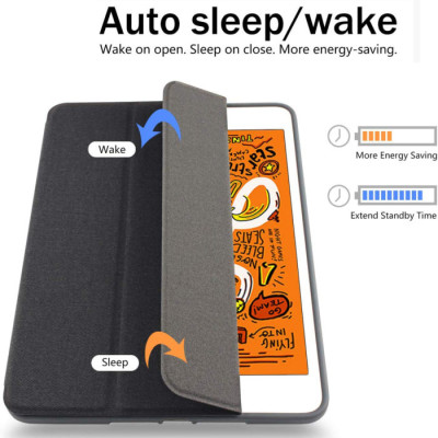 Case bao da chống sốc canvas cho iPad Mini 6 hiệu Mutural Yashi Series trang bị ngăn đựng bút, thiết kế tản nhiệt, hỗ trợ smartsleep - hàng nhập khẩu
