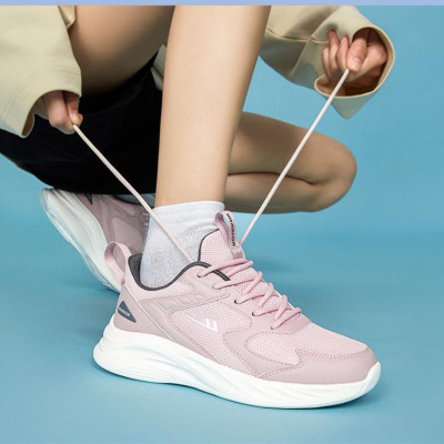 Giày thể thao nữ, giày chạy bộ đế êm nhẹ, thoáng khí đế cao su đúc, chống trơn trượt hạn chế mòn  – GNU2077HO