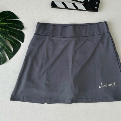 Bộ Đồ Thể Thao Nữ Gồm Áo Thun Cổ Trụ Và Quần Váy 2 Lớp Thời Trang Cao Cấp