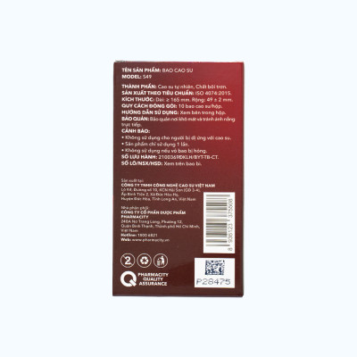Pharmacity Bao cao su Easy Fit ôm sát vừa vặn (10 cái/hộp)