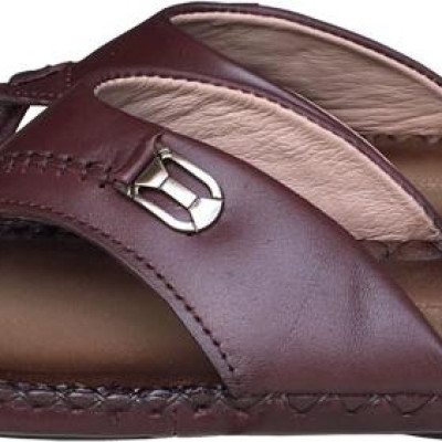 Dép nam xỏ ngón Trường Hải da bò thật cao cấp mềm mại đế âm mặt đế cao su không trơn  THXN074