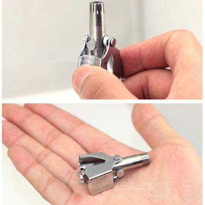 Dụng cụ cắt tỉa lông mũi bằng thép không gỉ cao cấp, máy cắt lông mũi an toàn