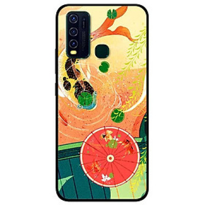 Ốp lưng dành cho Vivo Y30 mẫu Cá Chép Và Ô Đỏ