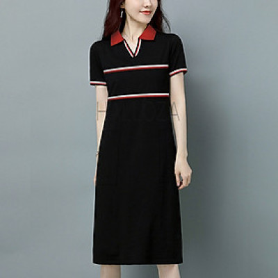 Đầm polo big size, đầm suông cho người mập che bụng