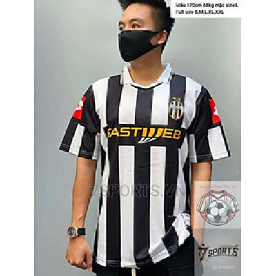 Áo Bóng Đá Retro Juventus 2001 - Sân Nhà bản cao cấp vải Cotton Polyester