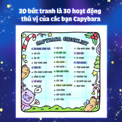 Sách Tô Màu Capybara & Ngân Hà Lấp Lánh - Megabook