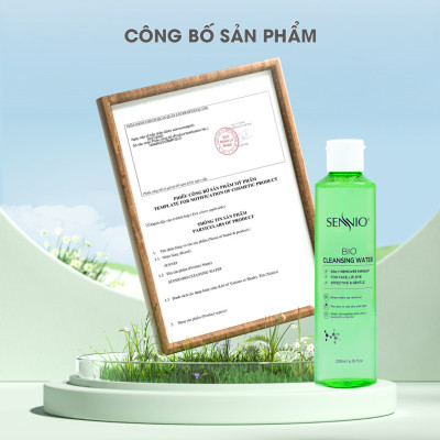 Nước tẩy trang không cồn Sennio Cleansing Water làm sạch sâu phù hợp với mọi làm da 200ml SNO 836