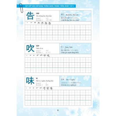 Sách - Tập Viết 800 Chữ Kanji Thông Dụng Trong Tiếng Nhật - Tập 2 - Minh Thắng