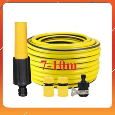 Bộ dây vòi xịt nước rửa xe, tưới cây , tăng áp 3 lần, loại 7m, 10m 206622-5 cút sập,nối nhựa đ+ túi đựng bút