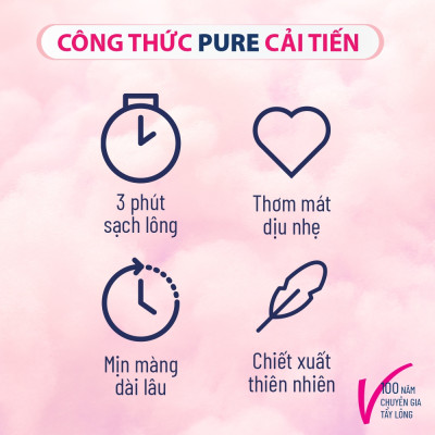 [MỚI] Kem tẩy lông Veet Pure cho da thường 50g, công thức cải tiến