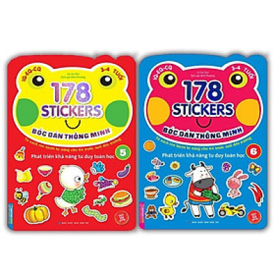 Sách - Bóc Dán Hình Thông Minh Cho Bé 3 - 4 Tuổi - 178 Sticker - Quyển 5 + 6 - Minh Thắng