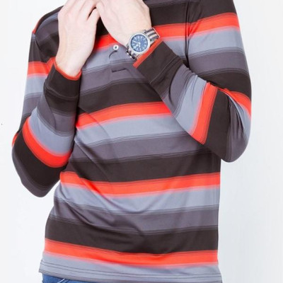 Áo thun nam dài tay kẻ ngang nhiều màu aligro ALGAPD006