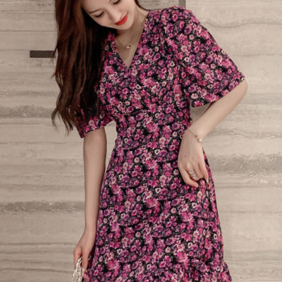 Đầm Hoa Dễ Thương Phong Cách Retro DN077 MayHomes, Thời Trang, Dịu Dàng