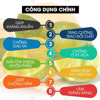 Tinh Dầu Chanh Sần Kobi Lime Essential Oil Giúp Giảm Căng Thẳng, Ngăn Ngừa Lão Hóa, Chống Nhiễm Trùng Hiệu Quả - 5ml