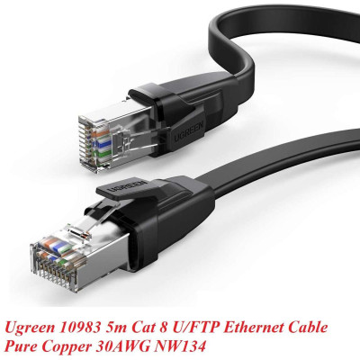 Ugreen UG10983NW134TK 5M CAT8 U-FTP 2000Mhz 30AWG cáp mạng màu đen - HÀNG CHÍNH HÃNG