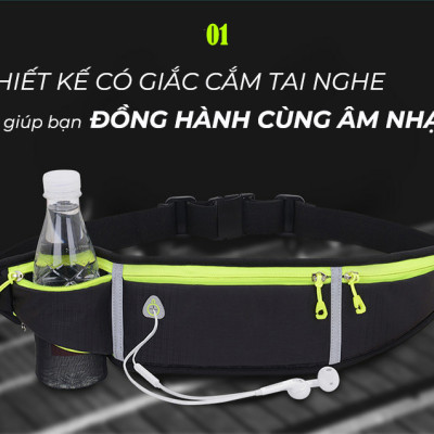Túi Đeo Hông,Đai Đeo Chạy Bộ Tập Thể Dục Phản Quang Chống Thấm Nước Cao Cấp Đại Nam Sport