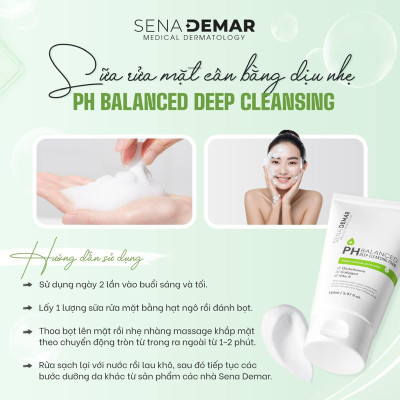 Sữa Rửa Mặt SENADEMAR 150ml Hàn Quốc hạn 2027 Làm Sạch Bụi Bẩn-Dầu Thừa-Loại Bỏ Mụn Đầu Đen