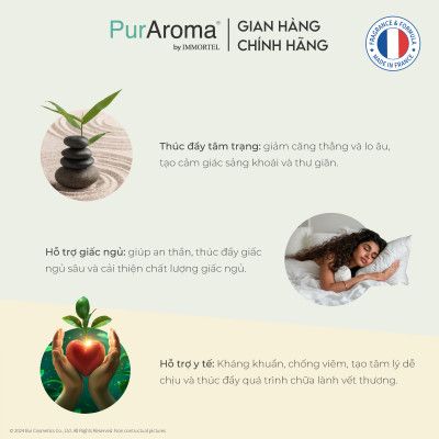 (Đậm Đặc | Chai Lớn) Tinh dầu HOA OẢI HƯƠNG nguyên chất PurAroma by IMMORTEL - Chính hãng Pháp