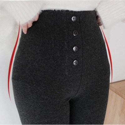 Quần Tregging Legging Cạp Cao Đính 5 Cúc - Hàn Quốc