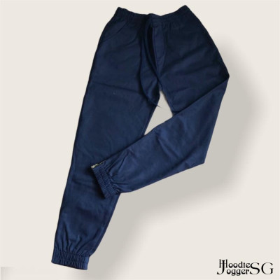 Quần jogger kaki zipper nam nữ đều mặc được chất kaki dày dặn