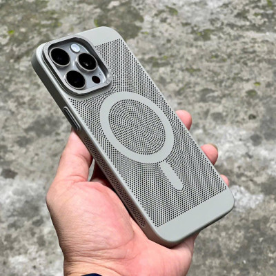 Ốp lưng tản nhiệt lưới cho 15 Pro  15 Pro Max  14 Pro Max, ốp có hỗ trợ sạc không dây – Hàng chính hãng