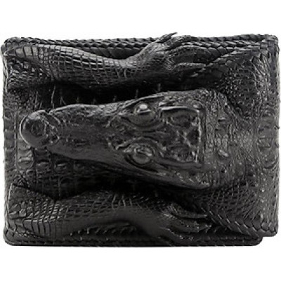 Ví Nam Da Cá Sấu Nguyên Con Vip Huy Hoàng HT2270 (12.5 x 10 cm) - Đen
