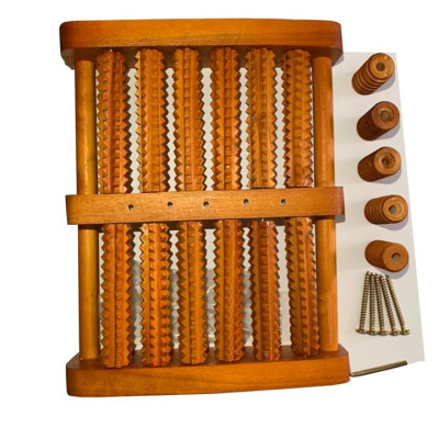 Bàn Lăn Chân Gỗ Massage 6 Hàng ( 31 X 24 X 10 Cm)