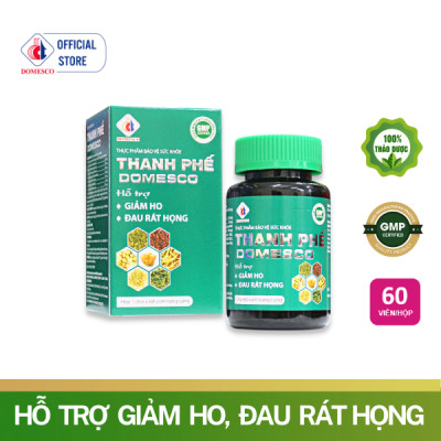 Viên Uống THANH PHẾ DOMESCO Lọ 60 Viên -  Hỗ Trợ Bổ Phổi, Giảm Ho, Tiêu Đờm, Đau Rát Họng
