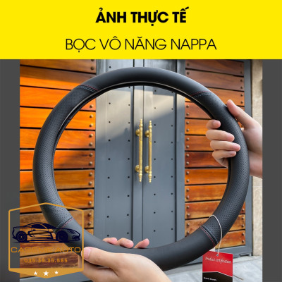 Bọc vô lăng ô tô da Nappa cao cấp sang trọng thoáng khí cầm chắc tay thiết kế phù hợp với các loại xe - Hàng Nhập Khẩu