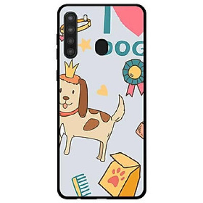 Ốp lưng dành cho Samsung A21 - A21s - A31 mẫu Cún Đeo Vương Miệng
