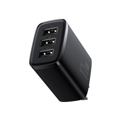 Cốc Sạc Đa Năng 3 Cổng Sạc Baseus Compact Charger 17W - Hàng chính hãng