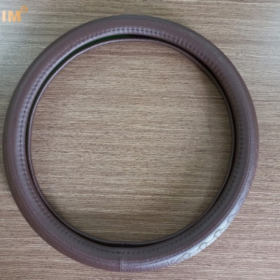 Bọc vô lăng cao cấp Macsim mã L620 mới chất liệu da thật - Khâu tay 100% size M màu cafe