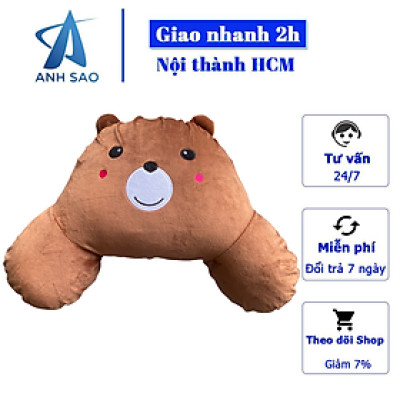 Gối tựa đầu dựa lưng ô tô A hình Teddy giảm đau lưng mỏi cổ