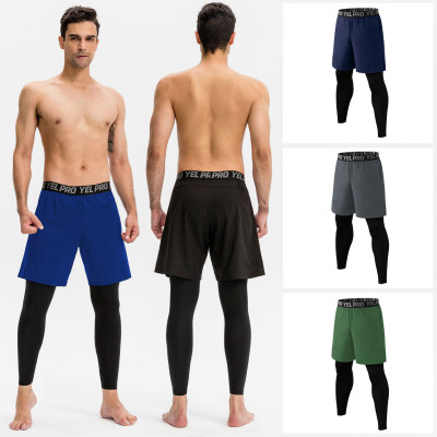 Quần đùi nam Yel Pro Men 2-in 1 đàn hồi có túi eo co giãn kiểu dáng thể thao