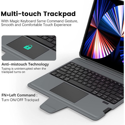 Bao Da Kèm Bàn Phím cho iPad Pro 12.9 inch 2020/2021/2022 Nillkin Bumper (Có khe cắm bút Apple Pencil) - Hàng Chính Hãng