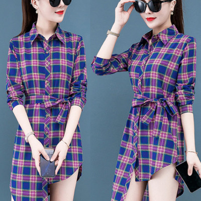 Đầm Sơ Mi Lệch Tà Thắt Dây Eo Cá Tính DN067 MayHomes