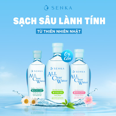 Nước tẩy trang SENKA A.L.L. CLEAR WATER Micellar Formula White 230ml
