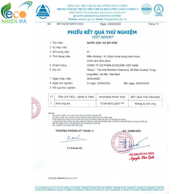 Nước giặt xả ECOCARE 2L, 4L tinh dầu bưởi, hoa nhài, nước giặt hữu cơ an toàn cho bé sơ sinh