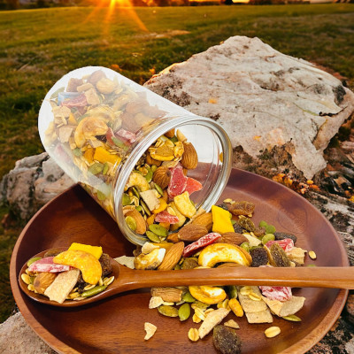 Granola Siêu Hạt Mộc Lan Healthy Foods - 5 loại hạt ngũ cốc và trái cây sấy Giảm Cân Nướng Mật Ong, Không Đường - 250g, 500g