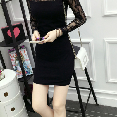 Đầm dự tiệc nữ dáng ôm phối ren da64