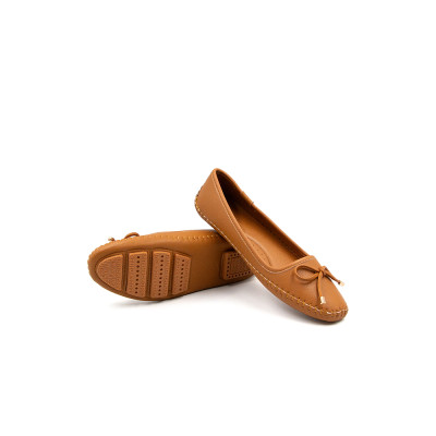 Giày Búp Bê Nữ Da Microfiber Đính Nơ Siêu Nhẹ Tomoyo TMW32202